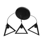 GLOBOSTAR® TRIANGLE 203-0160 Μοντέρνο Κρεμαστό Φωτιστικό Οροφής με Ντουί 3 x E27 AC 220-240V IP20 - Μάυρο - Μ67 x Π67 x Υ50cm - Image 10