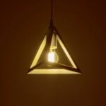 GLOBOSTAR® TRIANGLE 203-0163 Μοντέρνο Κρεμαστό Φωτιστικό Οροφής με Ντουί 1 x E27 AC 220-240V IP20 - Λευκό - Μ24 x Π24 x Υ22cm - Image 3