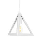 GLOBOSTAR® TRIANGLE 203-0163 Μοντέρνο Κρεμαστό Φωτιστικό Οροφής με Ντουί 1 x E27 AC 220-240V IP20 - Λευκό - Μ24 x Π24 x Υ22cm - Image 5