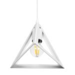 GLOBOSTAR® TRIANGLE 203-0163 Μοντέρνο Κρεμαστό Φωτιστικό Οροφής με Ντουί 1 x E27 AC 220-240V IP20 - Λευκό - Μ24 x Π24 x Υ22cm - Image 6