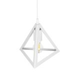 GLOBOSTAR® TRIANGLE 203-0163 Μοντέρνο Κρεμαστό Φωτιστικό Οροφής με Ντουί 1 x E27 AC 220-240V IP20 - Λευκό - Μ24 x Π24 x Υ22cm - Image 7