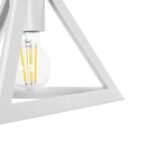 GLOBOSTAR® TRIANGLE 203-0163 Μοντέρνο Κρεμαστό Φωτιστικό Οροφής με Ντουί 1 x E27 AC 220-240V IP20 - Λευκό - Μ24 x Π24 x Υ22cm - Image 8