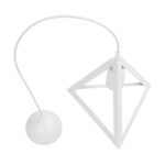 GLOBOSTAR® TRIANGLE 203-0163 Μοντέρνο Κρεμαστό Φωτιστικό Οροφής με Ντουί 1 x E27 AC 220-240V IP20 - Λευκό - Μ24 x Π24 x Υ22cm - Image 10