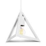 GLOBOSTAR® TRIANGLE 203-0164 Μοντέρνο Κρεμαστό Φωτιστικό Οροφής με Ντουί 3 x E27 AC 220-240V IP20 - Λευκό - Μ67 x Π67 x Υ50cm - Image 8