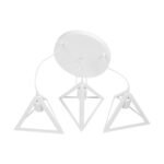 GLOBOSTAR® TRIANGLE 203-0164 Μοντέρνο Κρεμαστό Φωτιστικό Οροφής με Ντουί 3 x E27 AC 220-240V IP20 - Λευκό - Μ67 x Π67 x Υ50cm - Image 10