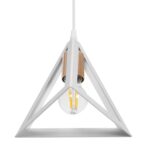 GLOBOSTAR® TRIANGLE 203-0165 Μοντέρνο Κρεμαστό Φωτιστικό Οροφής με Ντουί 1 x E27 AC 220-240V IP20 - Λευκό & Χάλκινο - Μ24 x Π24 x Υ22cm - Image 6