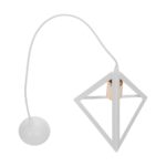 GLOBOSTAR® TRIANGLE 203-0165 Μοντέρνο Κρεμαστό Φωτιστικό Οροφής με Ντουί 1 x E27 AC 220-240V IP20 - Λευκό & Χάλκινο - Μ24 x Π24 x Υ22cm - Image 10