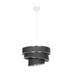 GLOBOSTAR® SIERA 203-0167 Μοντέρνο Κρεμαστό Φωτιστικό Οροφής με Ντουί 1 x E27 AC 220-240V IP20 - Γκρι & Ασημί - Μ38 x Π38 x Υ26cm - Image 4