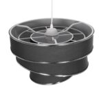 GLOBOSTAR® SIERA 203-0167 Μοντέρνο Κρεμαστό Φωτιστικό Οροφής με Ντουί 1 x E27 AC 220-240V IP20 - Γκρι & Ασημί - Μ38 x Π38 x Υ26cm - Image 7