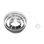 GLOBOSTAR® SIERA 203-0167 Μοντέρνο Κρεμαστό Φωτιστικό Οροφής με Ντουί 1 x E27 AC 220-240V IP20 - Γκρι & Ασημί - Μ38 x Π38 x Υ26cm - Image 10