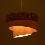 GLOBOSTAR® SIERA 203-0170 Μοντέρνο Κρεμαστό Φωτιστικό Οροφής με Ντουί 1 x E27 AC 220-240V IP20 - Μαύρο & Λευκό - Μ38 x Π38 x Υ26cm - Image 3