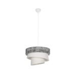 GLOBOSTAR® SIERA 203-0170 Μοντέρνο Κρεμαστό Φωτιστικό Οροφής με Ντουί 1 x E27 AC 220-240V IP20 - Μαύρο & Λευκό - Μ38 x Π38 x Υ26cm - Image 4