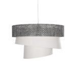 GLOBOSTAR® SIERA 203-0170 Μοντέρνο Κρεμαστό Φωτιστικό Οροφής με Ντουί 1 x E27 AC 220-240V IP20 - Μαύρο & Λευκό - Μ38 x Π38 x Υ26cm - Image 5