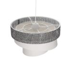 GLOBOSTAR® SIERA 203-0170 Μοντέρνο Κρεμαστό Φωτιστικό Οροφής με Ντουί 1 x E27 AC 220-240V IP20 - Μαύρο & Λευκό - Μ38 x Π38 x Υ26cm - Image 7