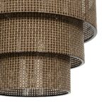 GLOBOSTAR® LEVEL 203-0171 Μοντέρνο Κρεμαστό Φωτιστικό Οροφής με Ντουί 1 x E27 AC 220-240V IP20 - Καφέ - Μ39 x Π39 x Υ30cm - Image 8