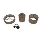 GLOBOSTAR® LEVEL 203-0171 Μοντέρνο Κρεμαστό Φωτιστικό Οροφής με Ντουί 1 x E27 AC 220-240V IP20 - Καφέ - Μ39 x Π39 x Υ30cm - Image 10