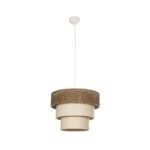 GLOBOSTAR® LEVEL 203-0172 Μοντέρνο Κρεμαστό Φωτιστικό Οροφής με Ντουί 1 x E27 AC 220-240V IP20 - Καφέ & Μπεζ - Μ38 x Π38 x Υ30cm - Image 4
