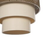 GLOBOSTAR® LEVEL 203-0172 Μοντέρνο Κρεμαστό Φωτιστικό Οροφής με Ντουί 1 x E27 AC 220-240V IP20 - Καφέ & Μπεζ - Μ38 x Π38 x Υ30cm - Image 8