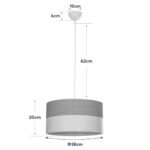 GLOBOSTAR® LIVA 203-0173 Μοντέρνο Κρεμαστό Φωτιστικό Οροφής με Ντουί 1 x E27 AC 220-240V IP20 - Καφέ & Μπεζ - Μ38 x Π38 x Υ20cm - Image 11