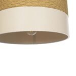 GLOBOSTAR® LIVA 203-0173 Μοντέρνο Κρεμαστό Φωτιστικό Οροφής με Ντουί 1 x E27 AC 220-240V IP20 - Καφέ & Μπεζ - Μ38 x Π38 x Υ20cm - Image 8