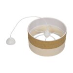 GLOBOSTAR® LIVA 203-0173 Μοντέρνο Κρεμαστό Φωτιστικό Οροφής με Ντουί 1 x E27 AC 220-240V IP20 - Καφέ & Μπεζ - Μ38 x Π38 x Υ20cm - Image 10