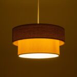 GLOBOSTAR® LIVA 203-0174 Μοντέρνο Κρεμαστό Φωτιστικό Οροφής με Ντουί 1 x E27 AC 220-240V IP20 - Μπεζ - Μ38 x Π38 x Υ30cm - Image 3