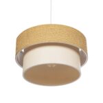 GLOBOSTAR® LIVA 203-0174 Μοντέρνο Κρεμαστό Φωτιστικό Οροφής με Ντουί 1 x E27 AC 220-240V IP20 - Μπεζ - Μ38 x Π38 x Υ30cm - Image 6