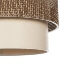 GLOBOSTAR® LIVA 203-0175 Μοντέρνο Κρεμαστό Φωτιστικό Οροφής με Ντουί 1 x E27 AC 220-240V IP20 - Καφέ & Μπεζ - Μ38 x Π38 x Υ30cm - Image 8