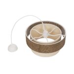 GLOBOSTAR® LIVA 203-0175 Μοντέρνο Κρεμαστό Φωτιστικό Οροφής με Ντουί 1 x E27 AC 220-240V IP20 - Καφέ & Μπεζ - Μ38 x Π38 x Υ30cm - Image 10