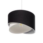 GLOBOSTAR® LILI 203-0176 Μοντέρνο Κρεμαστό Φωτιστικό Οροφής με Ντουί 1 x E27 AC 220-240V IP20 - Μαύρο & Λευκό - Μ30 x Π30 x Υ22cm - Image 6