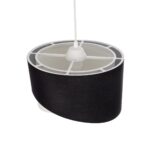 GLOBOSTAR® LILI 203-0176 Μοντέρνο Κρεμαστό Φωτιστικό Οροφής με Ντουί 1 x E27 AC 220-240V IP20 - Μαύρο & Λευκό - Μ30 x Π30 x Υ22cm - Image 7