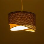 GLOBOSTAR® LILI 203-0177 Μοντέρνο Κρεμαστό Φωτιστικό Οροφής με Ντουί 1 x E27 AC 220-240V IP20 - Καφέ & Μπεζ - Μ30 x Π30 x Υ22cm - Image 3