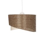 GLOBOSTAR® LILI 203-0177 Μοντέρνο Κρεμαστό Φωτιστικό Οροφής με Ντουί 1 x E27 AC 220-240V IP20 - Καφέ & Μπεζ - Μ30 x Π30 x Υ22cm - Image 5