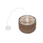 GLOBOSTAR® LILI 203-0177 Μοντέρνο Κρεμαστό Φωτιστικό Οροφής με Ντουί 1 x E27 AC 220-240V IP20 - Καφέ & Μπεζ - Μ30 x Π30 x Υ22cm - Image 10