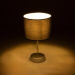 GLOBOSTAR® WIZ 203-0179 Μοντέρνο Επιτραπέζιο Φωτιστικό Πορτατίφ με Ντουί 1 x E27 AC 220-240V IP20 - Ασημί & Γκρι - Μ22 x Π22 x Υ36.5cm - Image 3