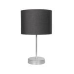 GLOBOSTAR® WIZ 203-0179 Μοντέρνο Επιτραπέζιο Φωτιστικό Πορτατίφ με Ντουί 1 x E27 AC 220-240V IP20 - Ασημί & Γκρι - Μ22 x Π22 x Υ36.5cm - Image 4