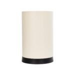 GLOBOSTAR® CYLINDER 203-0183 Μοντέρνο Επιτραπέζιο Φωτιστικό Πορτατίφ με Ντουί 1 x E27 AC 220-240V IP20 - Μαύρο & Μπεζ - Μ14 x Π14 x Υ22cm - Image 4