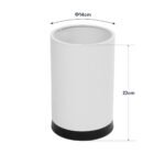 GLOBOSTAR® CYLINDER 203-0183 Μοντέρνο Επιτραπέζιο Φωτιστικό Πορτατίφ με Ντουί 1 x E27 AC 220-240V IP20 - Μαύρο & Μπεζ - Μ14 x Π14 x Υ22cm - Image 9