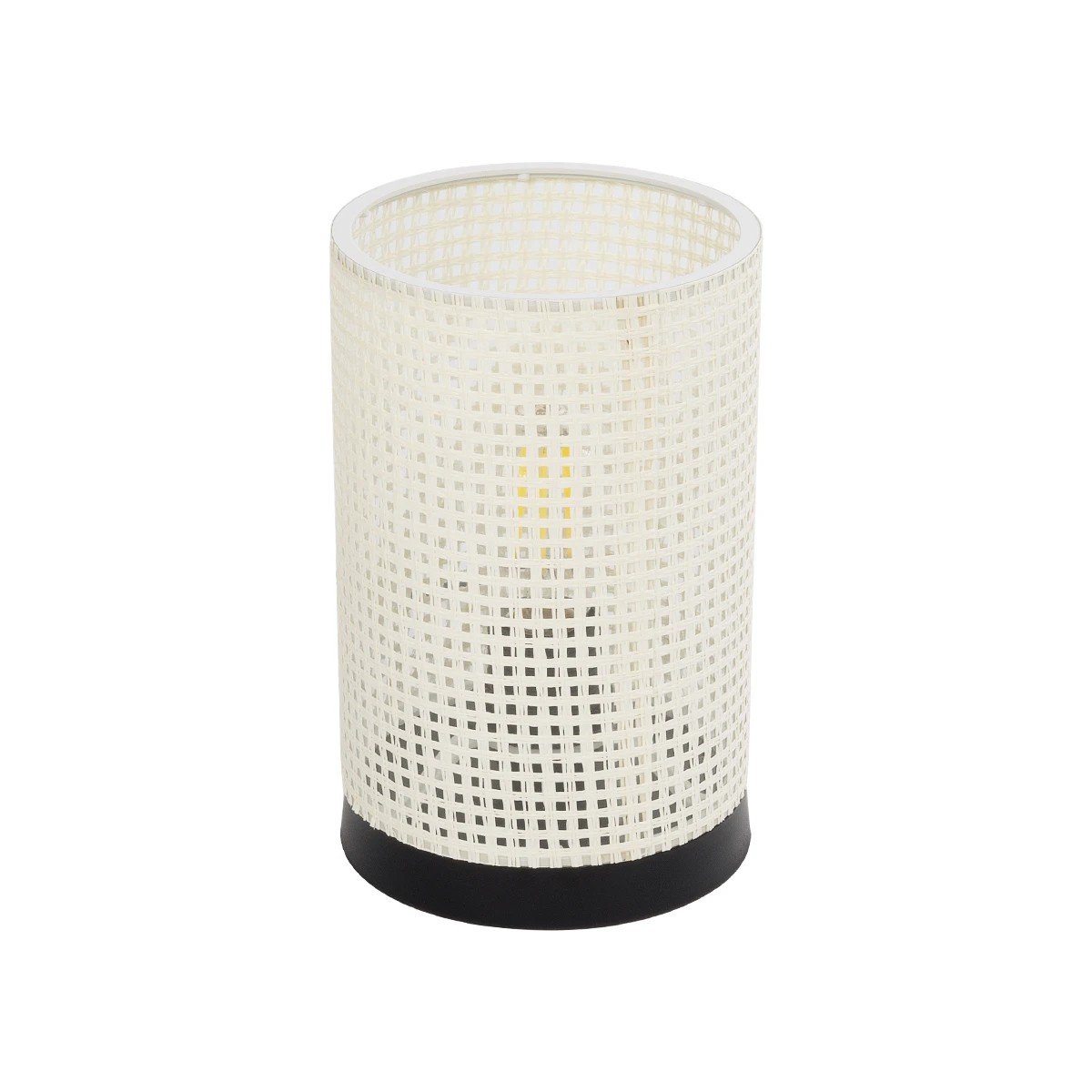 203_0184_0 GLOBOSTAR® CYLINDER 203-0184 Μοντέρνο Επιτραπέζιο Φωτιστικό Πορτατίφ με Ντουί 1 x E27 AC 220-240V IP20 - Μαύρο & Λευκό - Μ14 x Π14 x Υ22cm - Image 1