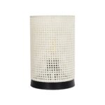 GLOBOSTAR® CYLINDER 203-0184 Μοντέρνο Επιτραπέζιο Φωτιστικό Πορτατίφ με Ντουί 1 x E27 AC 220-240V IP20 - Μαύρο & Λευκό - Μ14 x Π14 x Υ22cm - Image 4