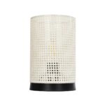 GLOBOSTAR® CYLINDER 203-0184 Μοντέρνο Επιτραπέζιο Φωτιστικό Πορτατίφ με Ντουί 1 x E27 AC 220-240V IP20 - Μαύρο & Λευκό - Μ14 x Π14 x Υ22cm - Image 5