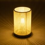 GLOBOSTAR® CYLINDER 203-0184 Μοντέρνο Επιτραπέζιο Φωτιστικό Πορτατίφ με Ντουί 1 x E27 AC 220-240V IP20 - Μαύρο & Λευκό - Μ14 x Π14 x Υ22cm - Image 9