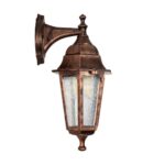 GLOBOSTAR® VITRO 203-0196 Vintage Φωτιστικό Τοίχου - Απλίκα με Ντουί 1 x E27 AC 220-240V IP44 - Χάλκινο - Μ17 x Π20 x Υ36cm - Image 5