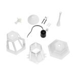 GLOBOSTAR® VITRO 203-0199 Vintage Φωτιστικό Οροφής με Ντουί 1 x E27 AC 220-240V IP44 - Λευκό - Μ17 x Π17 x Υ28cm - Image 8