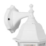 GLOBOSTAR® VITRO 203-0201 Vintage Φωτιστικό Τοίχου - Απλίκα με Ντουί 1 x E27 AC 220-240V IP44 - Λευκό - Μ17 x Π20 x Υ36cm - Image 6