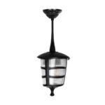 GLOBOSTAR® ZARDIN 203-0204 Vintage Φωτιστικό Οροφής με Ντουί 1 x E27 AC 220-240V IP44 - Μαύρο - Μ17 x Π17 x Υ22cm - Image 4