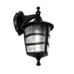 GLOBOSTAR® ZARDIN 203-0206 Vintage Φωτιστικό Τοίχου - Απλίκα με Ντουί 1 x E27 AC 220-240V IP44 - Μαύρο - Μ17 x Π22 x Υ30cm