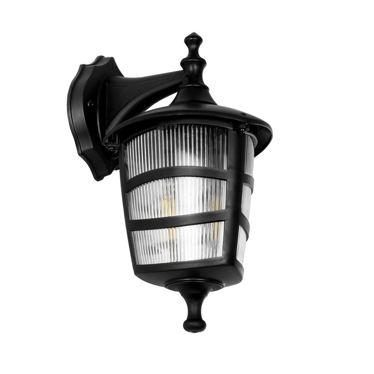 203_0206_0 GLOBOSTAR® ZARDIN 203-0206 Vintage Φωτιστικό Τοίχου - Απλίκα με Ντουί 1 x E27 AC 220-240V IP44 - Μαύρο - Μ17 x Π22 x Υ30cm - Image 1