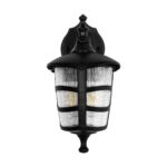 GLOBOSTAR® ZARDIN 203-0206 Vintage Φωτιστικό Τοίχου - Απλίκα με Ντουί 1 x E27 AC 220-240V IP44 - Μαύρο - Μ17 x Π22 x Υ30cm - Image 4