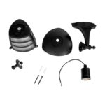 GLOBOSTAR® ZARDIN 203-0206 Vintage Φωτιστικό Τοίχου - Απλίκα με Ντουί 1 x E27 AC 220-240V IP44 - Μαύρο - Μ17 x Π22 x Υ30cm - Image 8